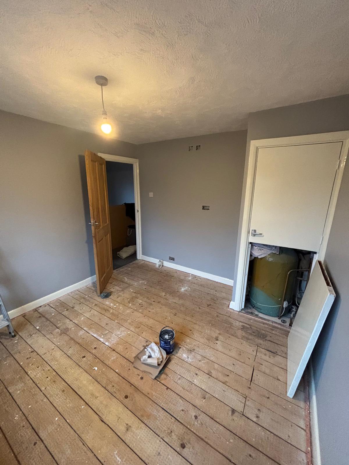 Room during decoration